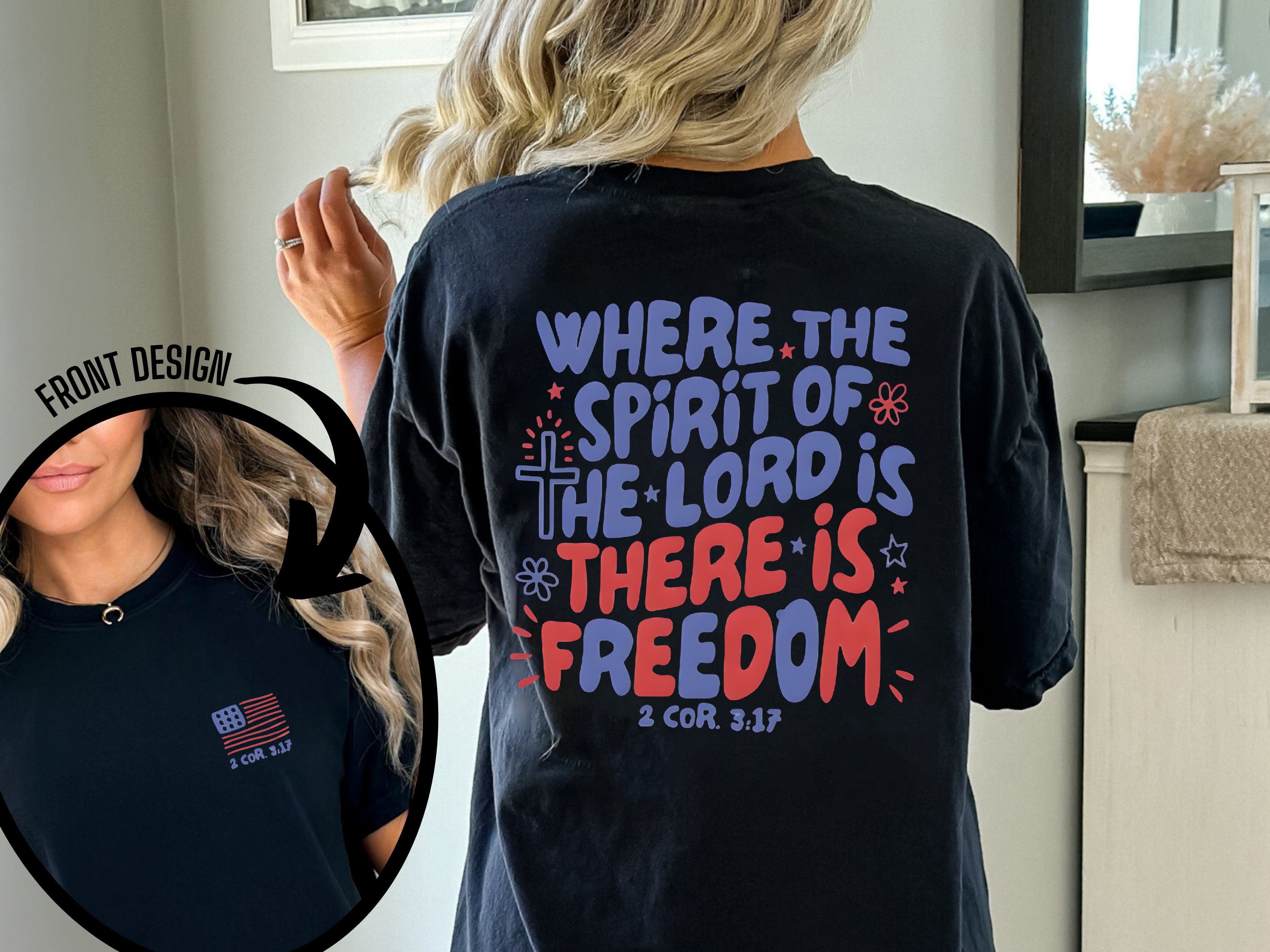 Where the Spirit of the Lord Is Shirt, Bible Verse Tee, Christian Freedom Shirt, Religious Quote T-Shirt, Faith Based Gift, Christian Gifts